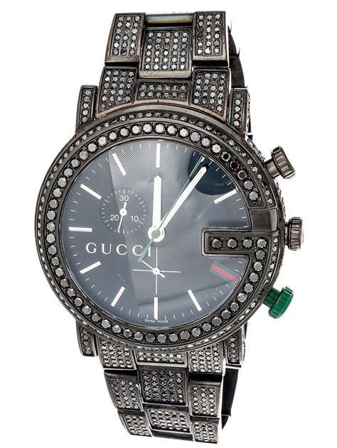 fake black diamond gucci watch|gucci watch unisex.